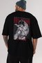 BAKI HANMA Anime Back Printed Black Oversize T-shirt Men Women