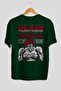 YUJIRO HANMA Anime Back Printed Emerald Green Oversize t-shirt cotton Men Women - 2