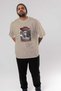 SHISUI UCHIHA NARUTO Anime Front Printed Beige Oversize t-shirt Men Women - 6