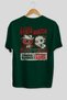 Freddy Vs Jason Back Printed Emerald Green Oversize T-Shirt Crew Neck Men Women - 2