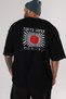 Tokyo Japan Printed Back Black Oversize T-shirt Unisex Men's Women's Crew Neck - 7
