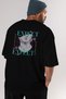 Expect Back Printed Black Oversize T-shirt Unisex Men's Women's Crew Neck