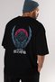Inosuke DEMON SLAYER Anime Back Printed Black Oversize t-shirt Men Women - 4