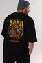 Vinsmoke Sanji Anime Back Printed Black Oversize T-Shirt Men Women - 4