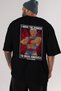 Trump Heman Back Printed Black Oversize T-shirt Unisex Men's Women's Crew Neck - 3