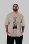 Roronoa Zoro 3 Pre-Printed Beige Oversize T-Shirt Unisex Men's Women's Crew Neck - 5