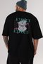 Expect Back Printed Black Oversize T-shirt Unisex Men's Women's Crew Neck - 3