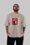 Gintoki Sakata GINTAMA 1 Anime Front Printed Beige Oversize t-shirt Men Women - 4