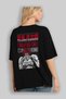 YUJIRO HANMA Anime Back Printed Black Oversize t-shirt Men Women - 2