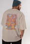 MONKEY D. LUFFY 1 Anime Back Printed Beige Oversize t-shirt 100% cotton Men Women - 7