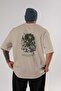 Zoro-ONE PIECE Anime Back Printed Beige Oversize t-shirt 100% cotton Men Women