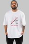 Maybe Tomorrow Printed Front White Oversize T-shirt Men's Women's Crew Neck - 4