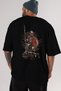 Sparta Back Printed Black Oversize T-shirt Unisex Men's Women's Crew Neck