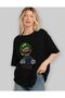 Plumber Brothers Front Printed Black Oversize T-shirt Unisex Men's Women's Crew Neck - 2
