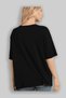 Black Relaxed Oversize T-shirt Men's Women's Crew Neck Unprinted T-shirt - 5