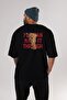 Teddy Bear You Can Make It Back Printed Black Men's Women's Crew Neck Oversize T-shirt - 6
