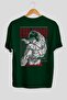 BAKI HANMA Anime Back Printed Emerald Green Oversize t-shirt cotton Men Women - 2
