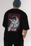 BAKI HANMA Anime Back Printed Black Oversize T-shirt Men Women - 6
