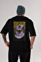 Visualization Printed Back Black Oversized T-Shirt for Men and Women, Crew Neck - 3