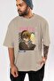 Yuuta Togashi 2 Anime Front Printed Beige Oversize t-shirt Men Women - 5