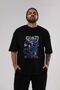 TANJIRO KAMADO 2 Anime Front Printed Black Oversize t-shirt Men Women - 6