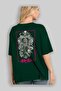 ATTACK ON TITANS Anime Back Printed Emerald Green Oversize t-shirt cotton Men Women - 4