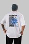 Kurama Back Printed White Oversize T-Shirt Unisex Men's Women's Crew Neck - 6