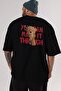Teddy Bear You Can Make It Back Printed Black Men's Women's Crew Neck Oversize T-shirt - 3