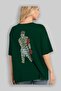 The Champ Muhammad Ali Back Printed Emerald Green Oversize T-shirt Men Women Crewneck - 4