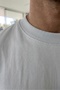 Men's Oversize Wide Cut 100% Cotton Thick Textured Basic Crew Neck Gray T-Shirt - 5