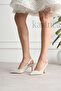 Pearl Heeled Bridal Shoes - 6