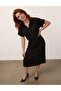 Three Button Muslin Dress Black - 6