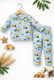 Baby Boy Pajama Set 100% Combed Cotton - Long Sleeve with Front Snap Buttons - Seasonal - 2