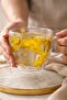 Yellow Floral Double Walled Glass Mug, 350 Ml, 11 cm X 8 cm - 4