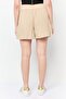 Women Solid Basic Shorts, Beige - 4