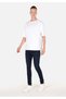 Skinny Fit Low Waist Narrow Leg Men's Navy Blue Denim Jean Trousers - 3