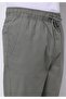 Comfort Fit Mid Waist Long Leg Men's Green Trousers - 5