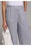 Straight Fit Low Waist Wide Leg Women's Blue Trousers - 5