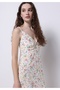 Slim Fit Women's Ecru Dress