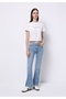 Regular Fit Mid Waist Bootcut Women's Indigo Jean Trousers - 3