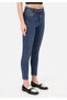 Skinny Fit Mid Waist Skinny Leg Women's Denim Jean Trousers - 4