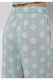 Regular Fit High Waist Wide Leg Women's Green Trousers - 6