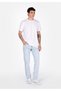 Straight Fit Low Waist Straight Leg Men's Bleach Indigo Denim Jean Zipper Pants