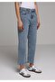 Straight Fit Women's Light Indigo Denim Jean Trousers - 4