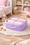 Purple Transparent Lid Storage Box – 28X32X15 cm Medium Size Closet Organizer for Clothes and Towels - 5