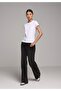 Slim Fit Round Neck Cotton Solid Women's White Short Sleeve T-Shirt - 3