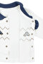 Baby Boy White Navy Car Patterned Baby Collared 5-Piece Hospital Discharge Set - 4