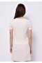 Slim Fit Round Neck Printed Women's Ecru Short Sleeve T-Shirt - 2