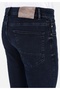 Skinny Fit Low Waist Narrow Leg Men's Navy Blue Denim Jean Trousers - 6