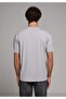 Comfort Fit Round Neck Plain Men's Gray Short Sleeve T-Shirt - 2